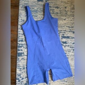 Girlfriend Collective Bike Unitard in Cornflower Blue